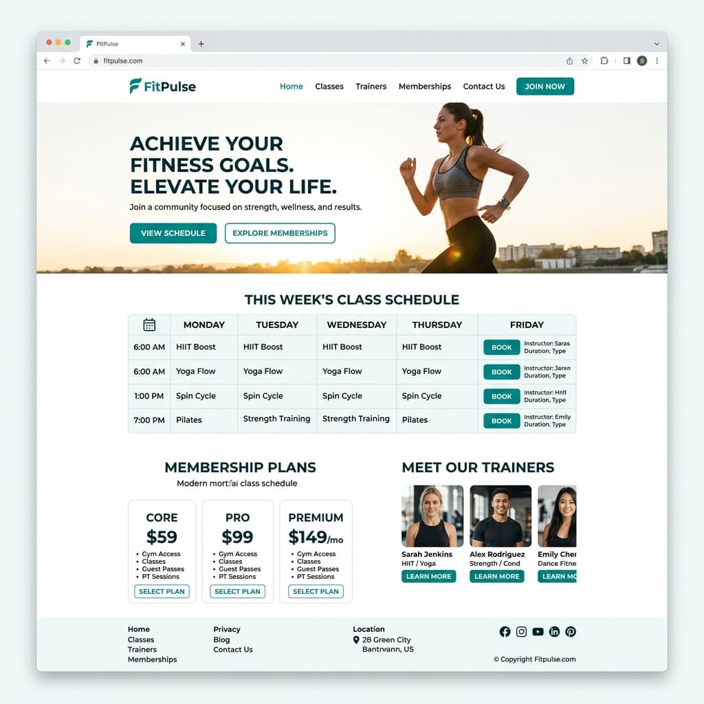 Gym & Fitness template preview